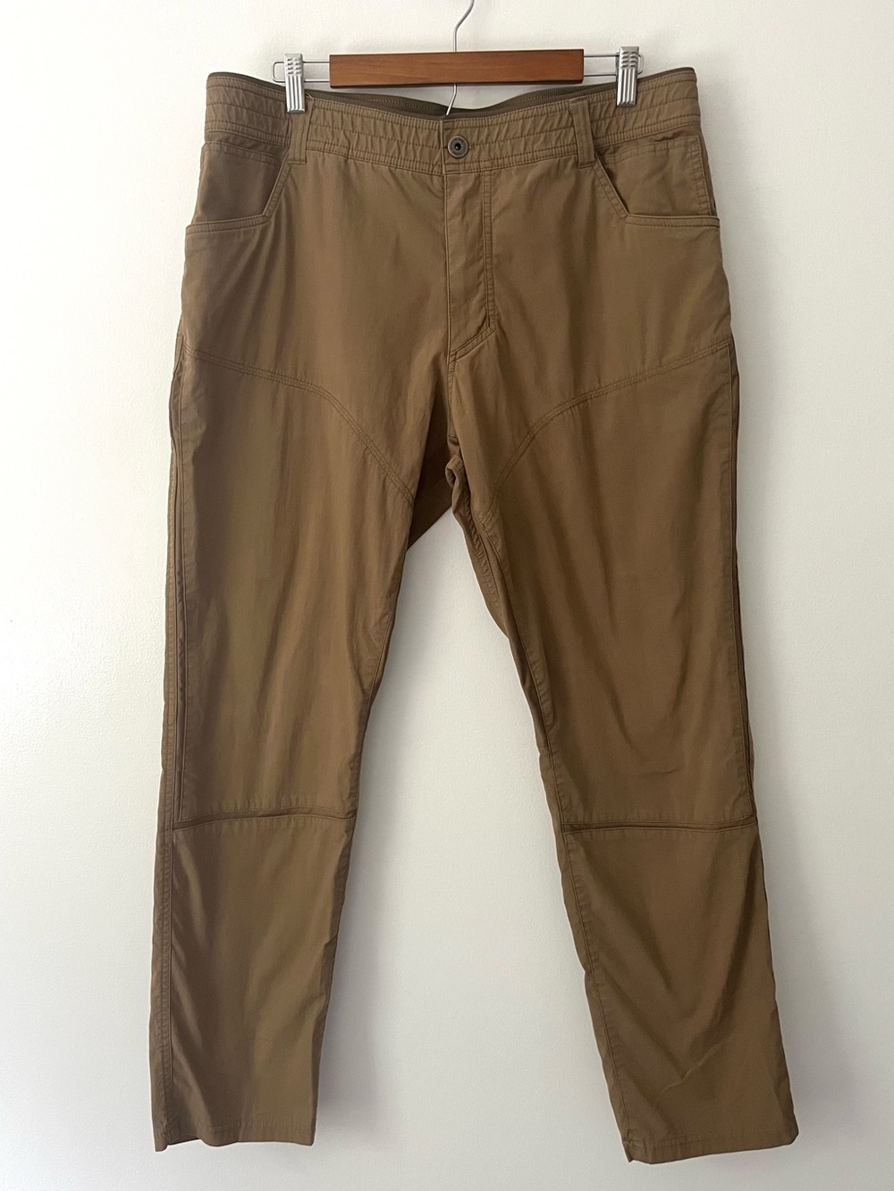 Kuhl Free Radikl Performance Hiking Pants Tapered Fit Khaki 38 X 32